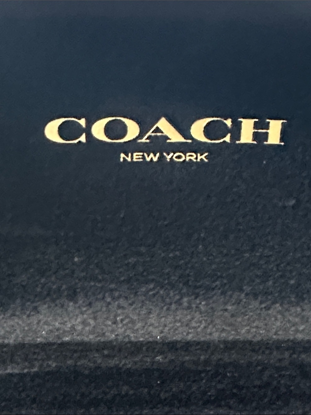 COACH Black Leather Hard Eyewear Case with Gold Logo Luxury Classic Elegant EUC - Picture 8 of 11